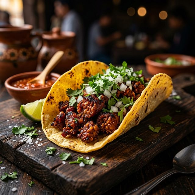 Taco de longaniza tatemada — Tacos Chano's